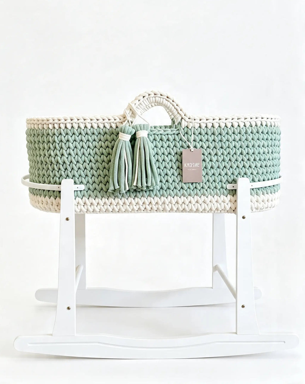 Moses basket - Aloe & Natural white