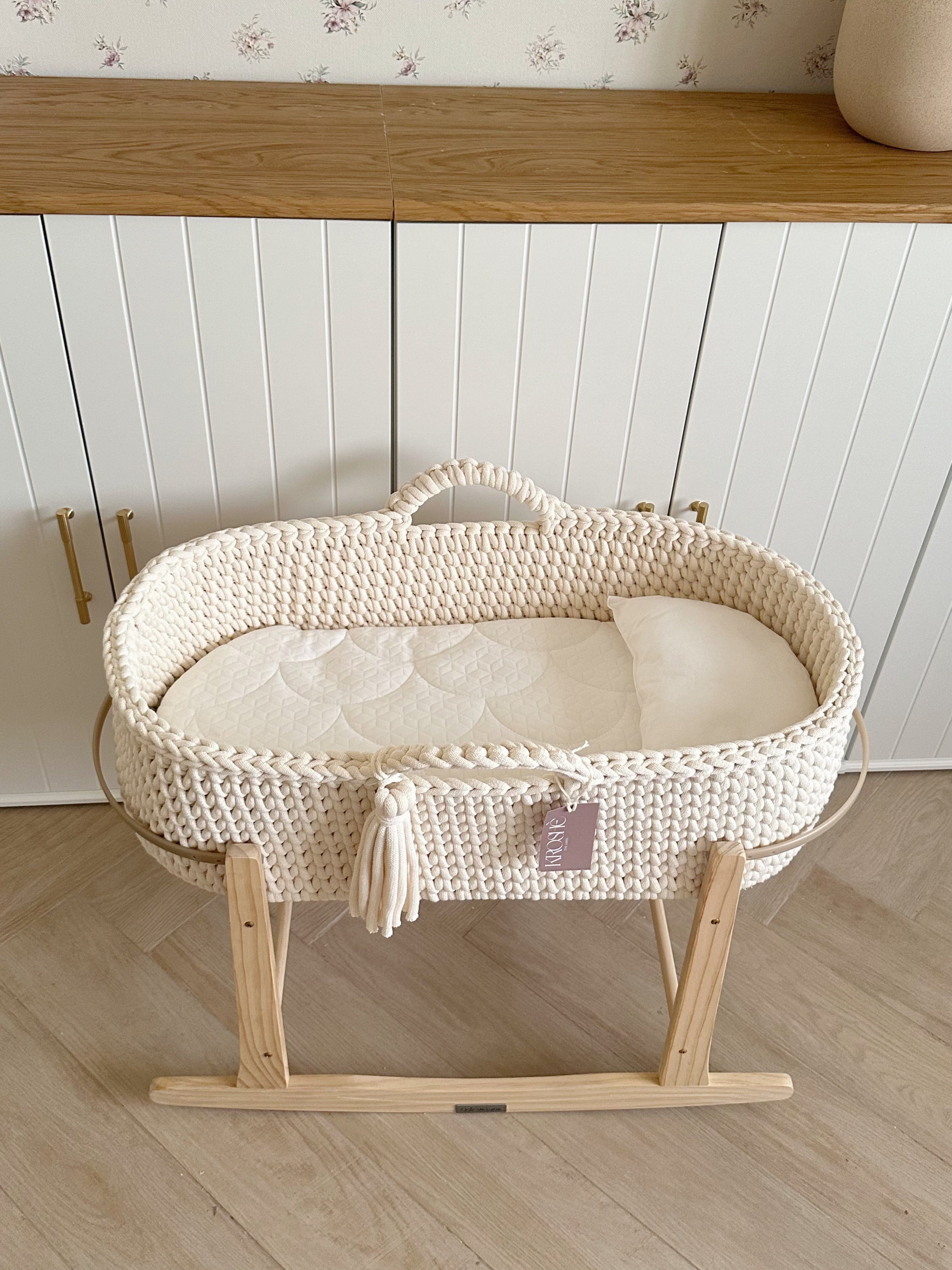 Little Moses Basket - Natural white