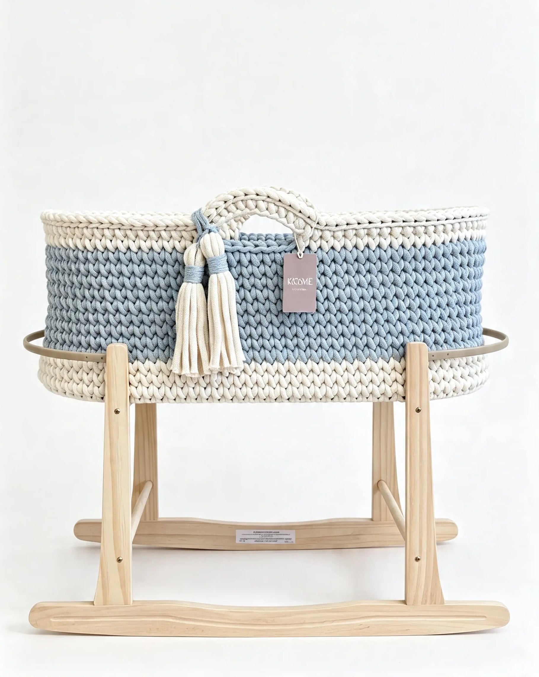 Moses Basket - Natural White & Misty