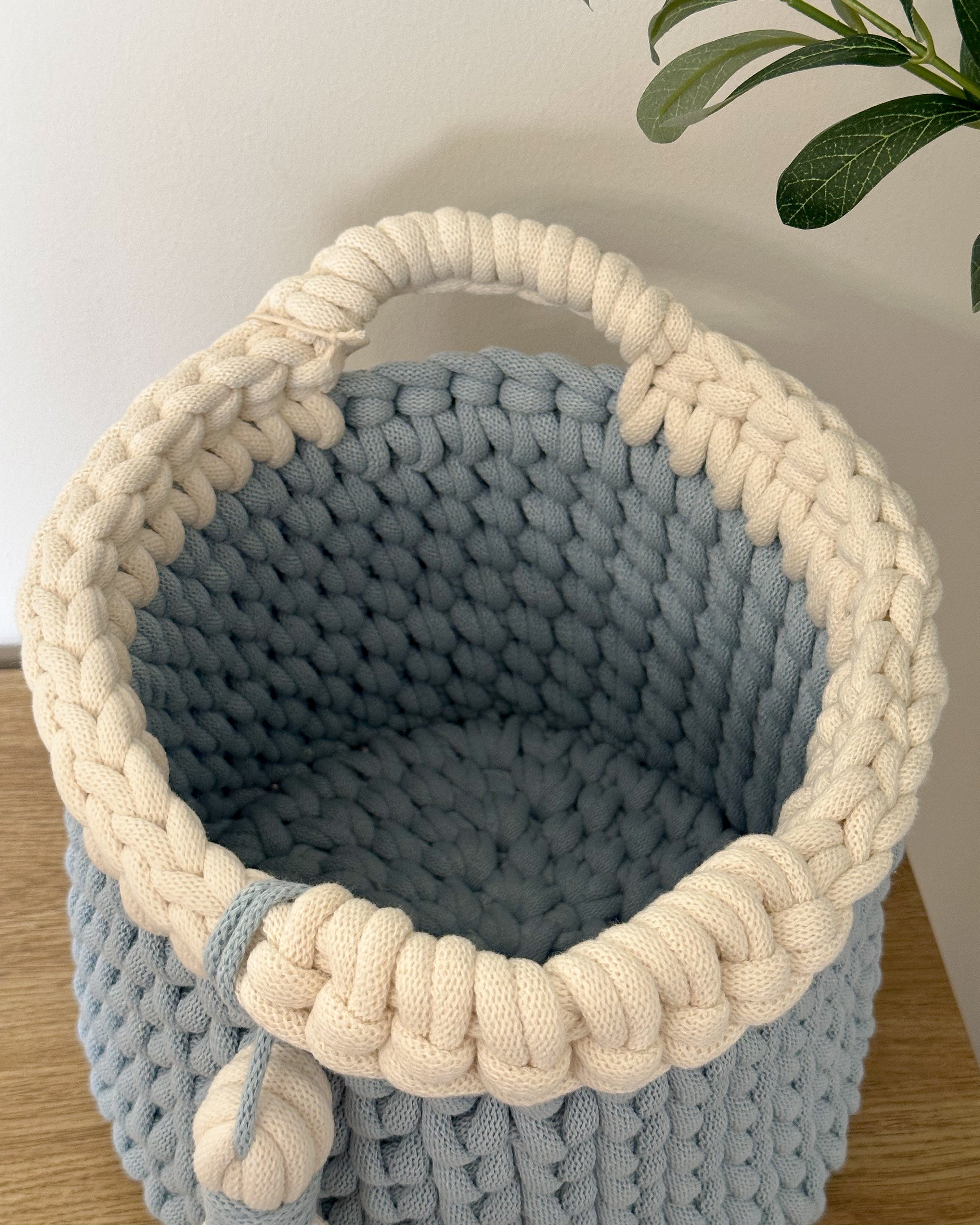 Storage basket - Natural White & Misty