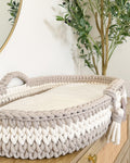 Changing Basket - Natural White & Beige