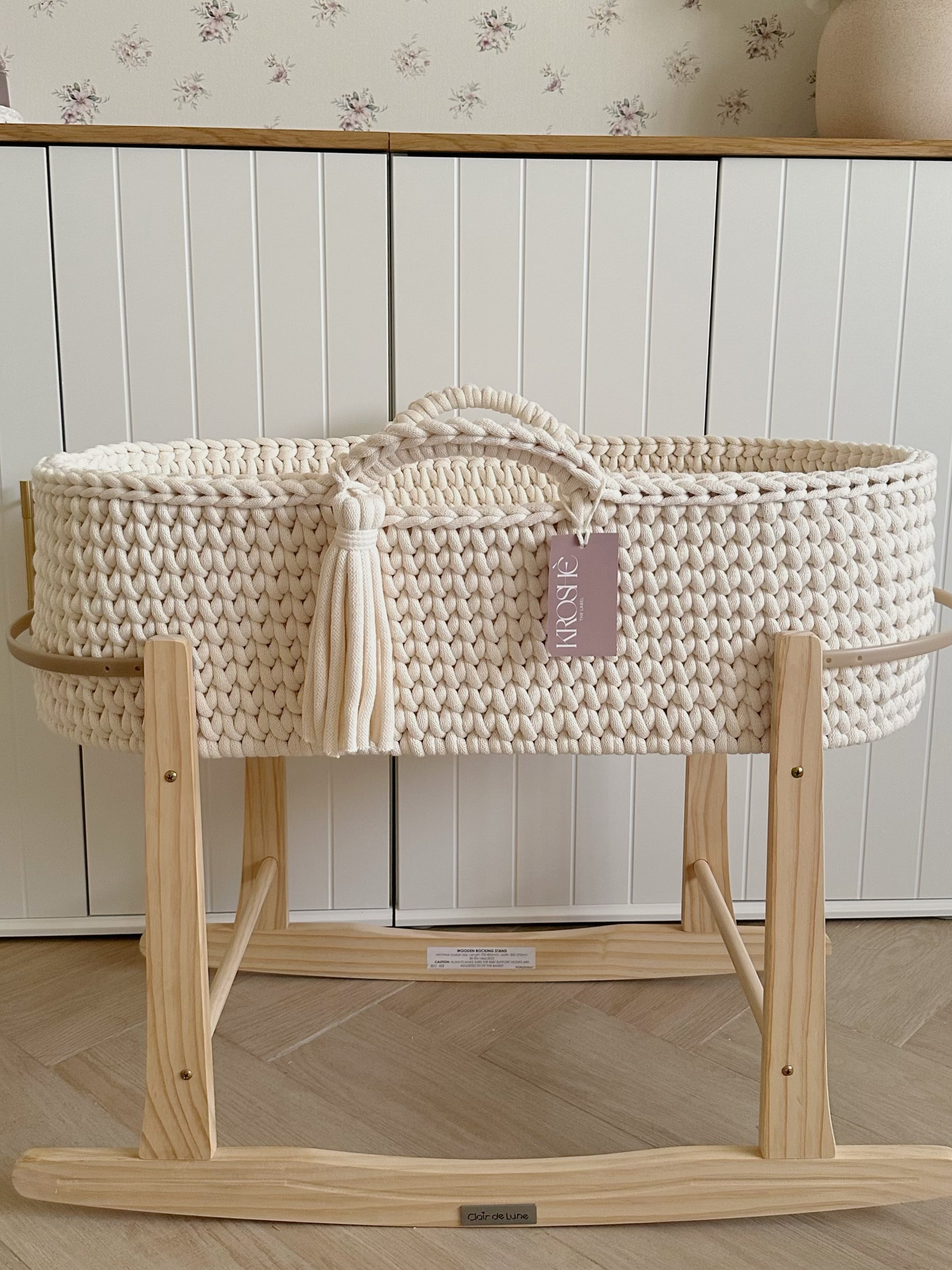 Little Moses Basket - Natural white