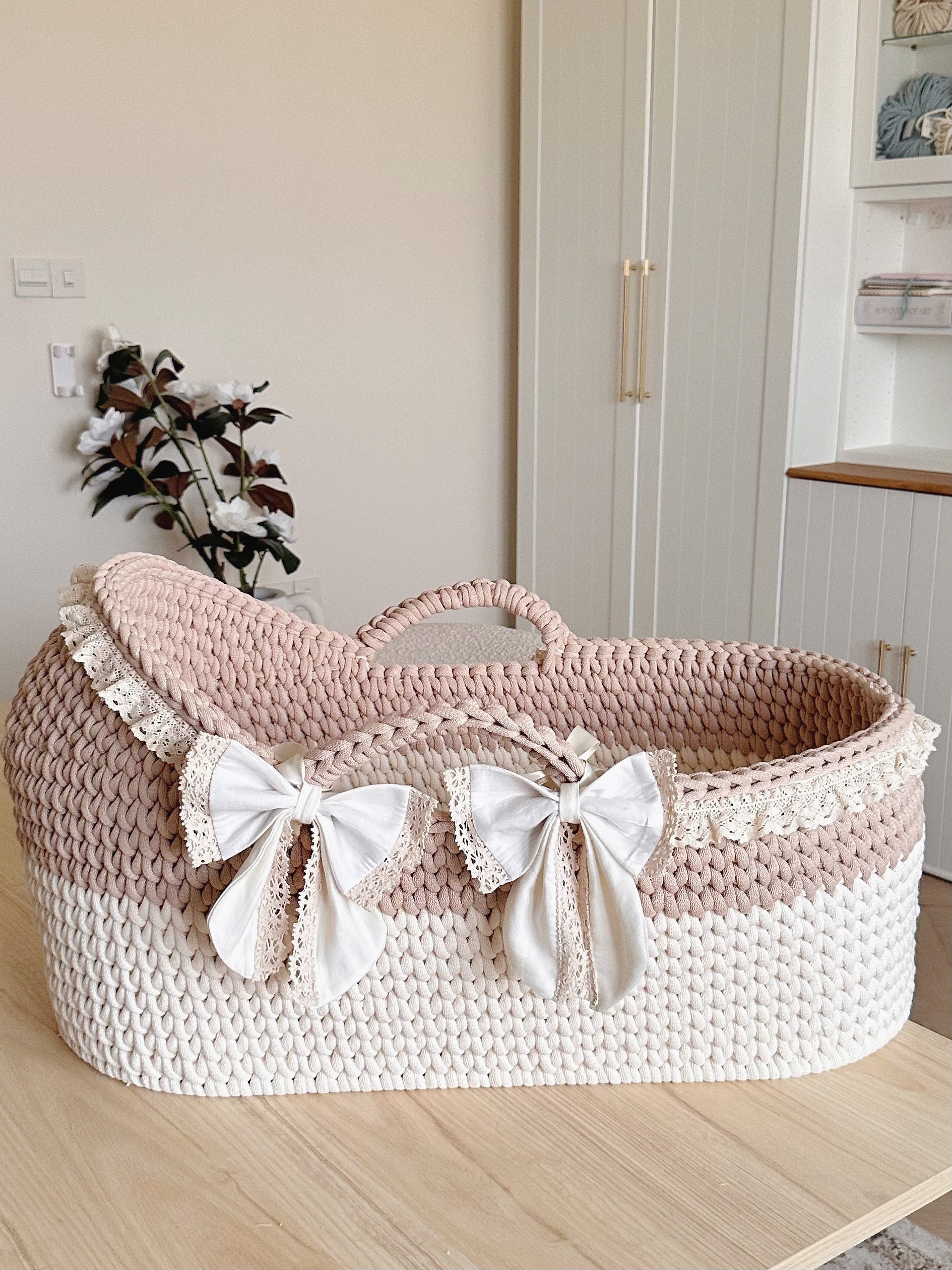 The Lace Hooded Moses Basket