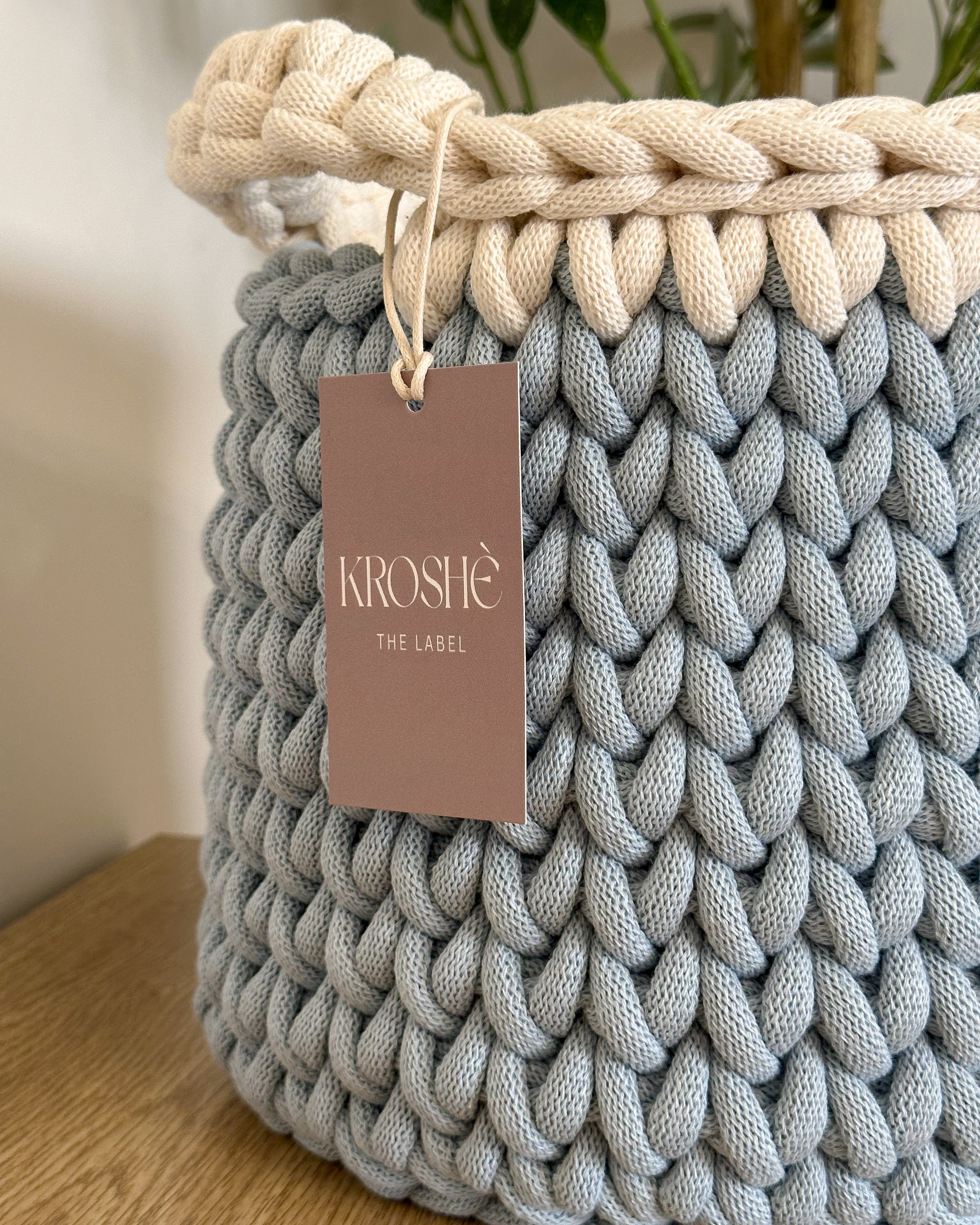 Storage basket - Natural White & Misty