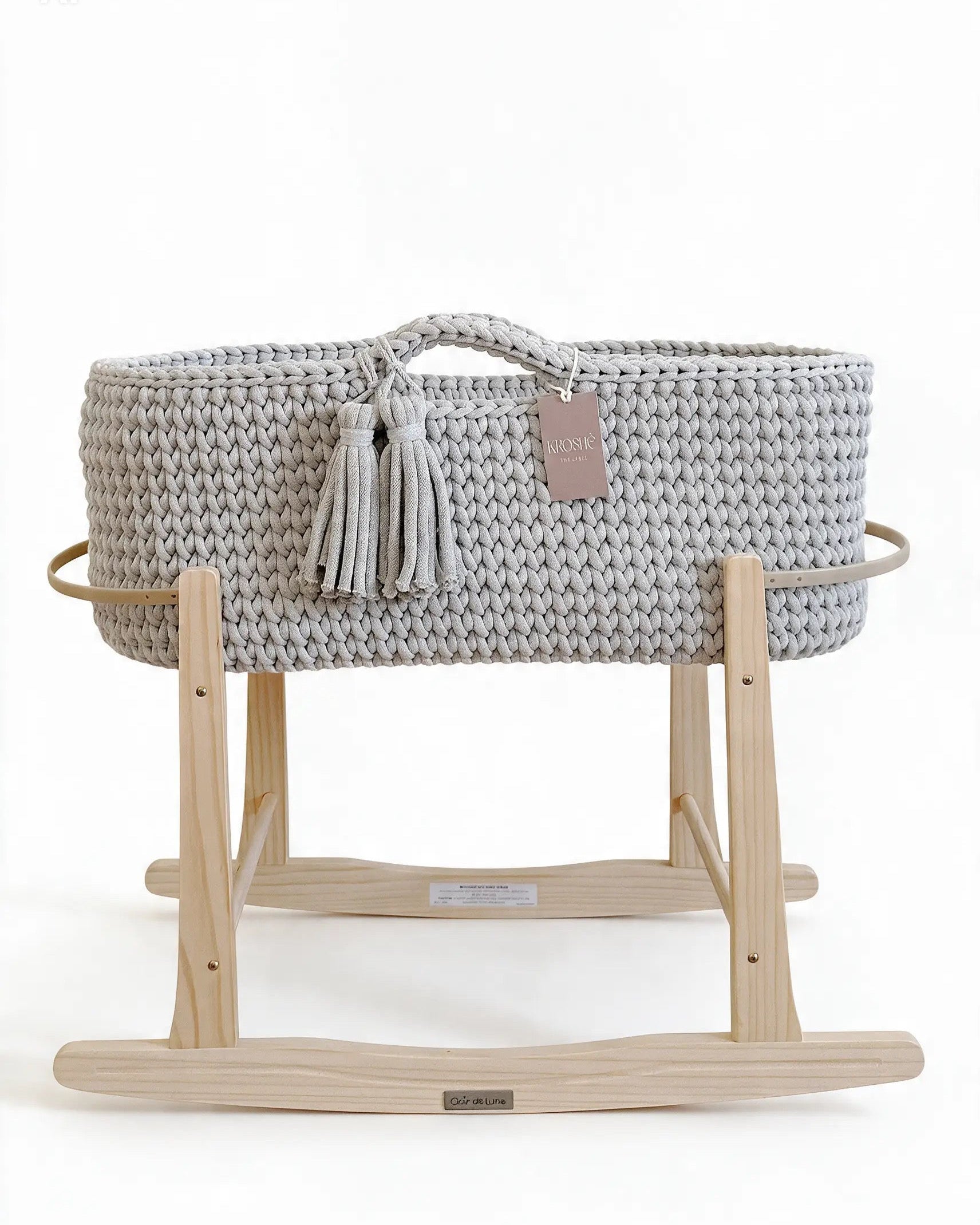 Moses basket - Light grey