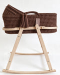 Hooded Moses Basket – Chocolate Brown