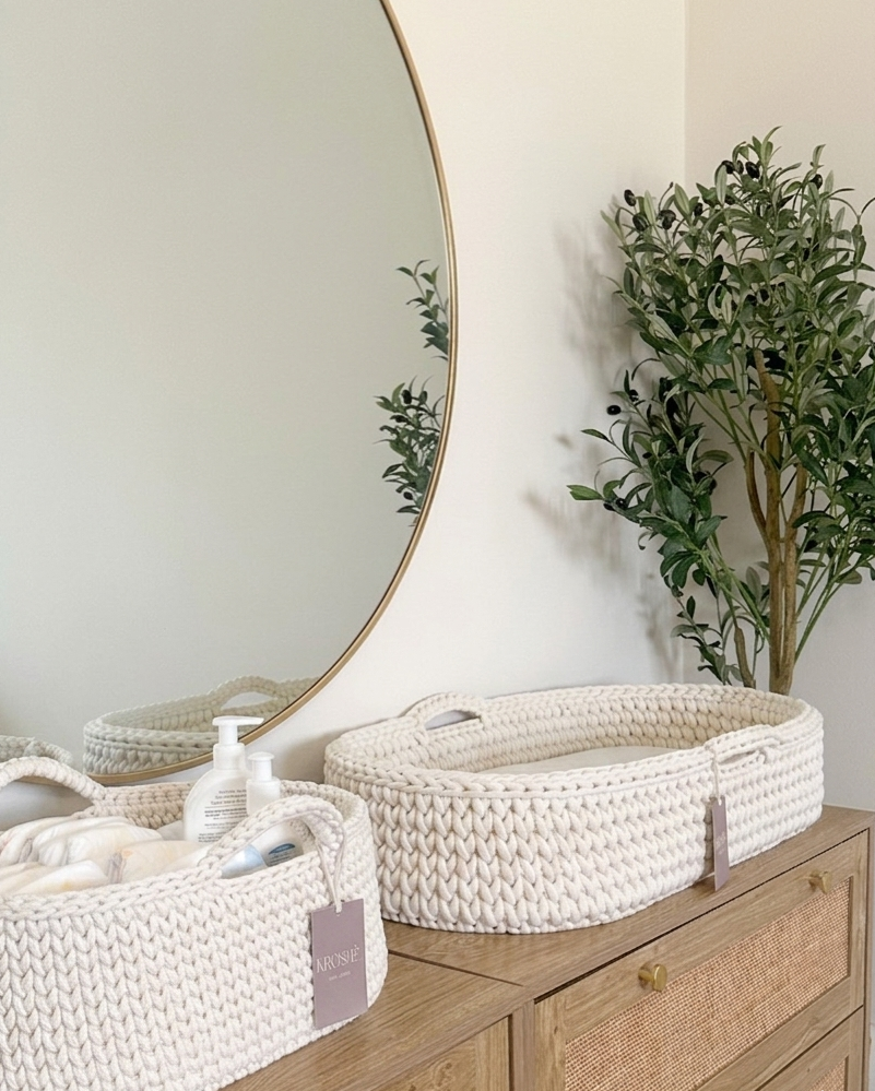 Changing Basket - Natural White