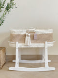 Moses Basket - Off White & Warm Beige