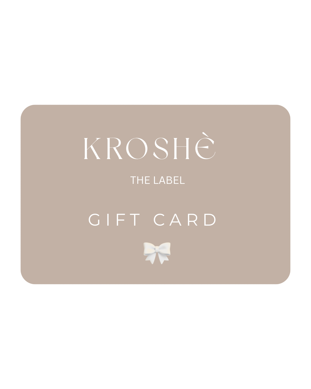 بطاقة هدايا Kroshè The Label