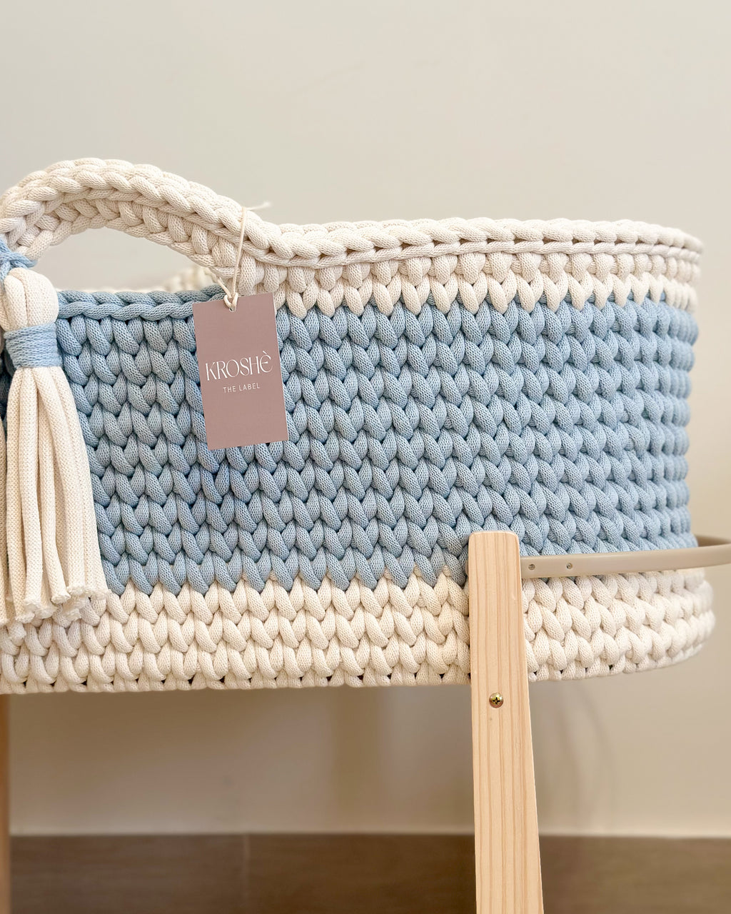 Moses Basket | Natural White & Misty