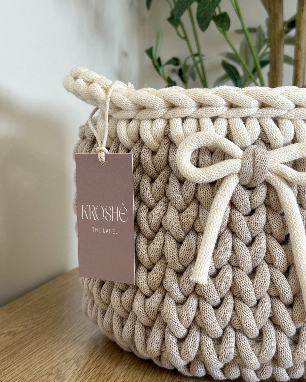 Storage Basket | Natural white & Beige