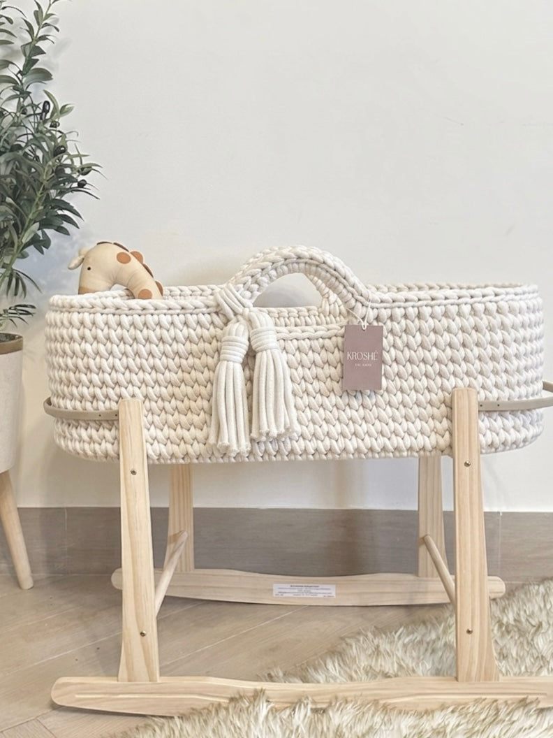 Little Moses Basket - Natural white