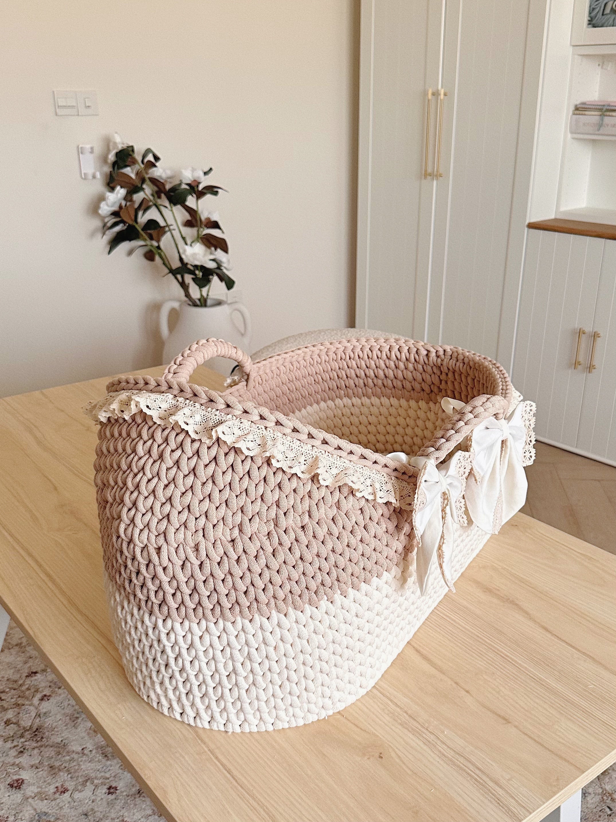 The Lace Hooded Moses Basket