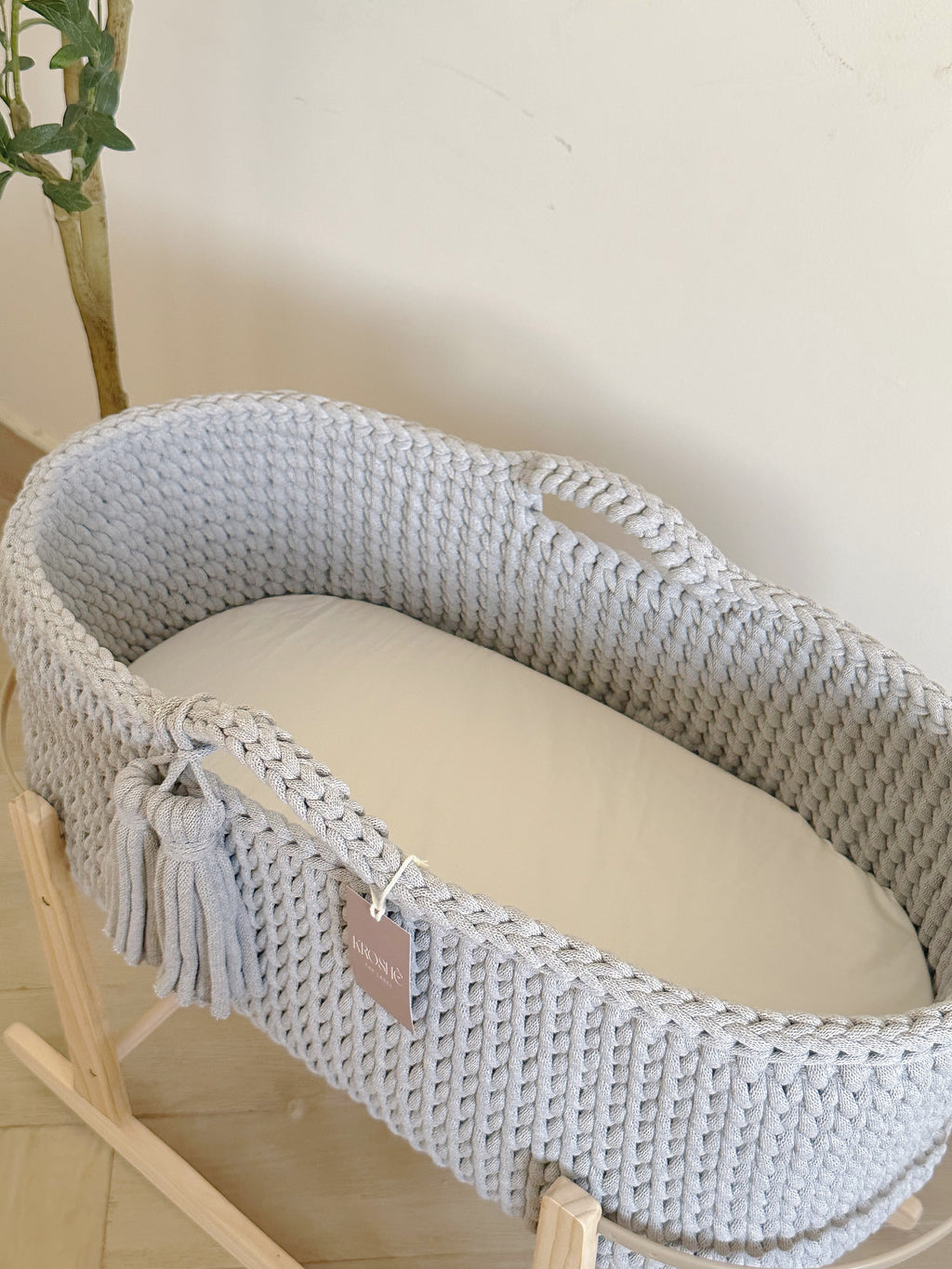 Moses basket | Light grey