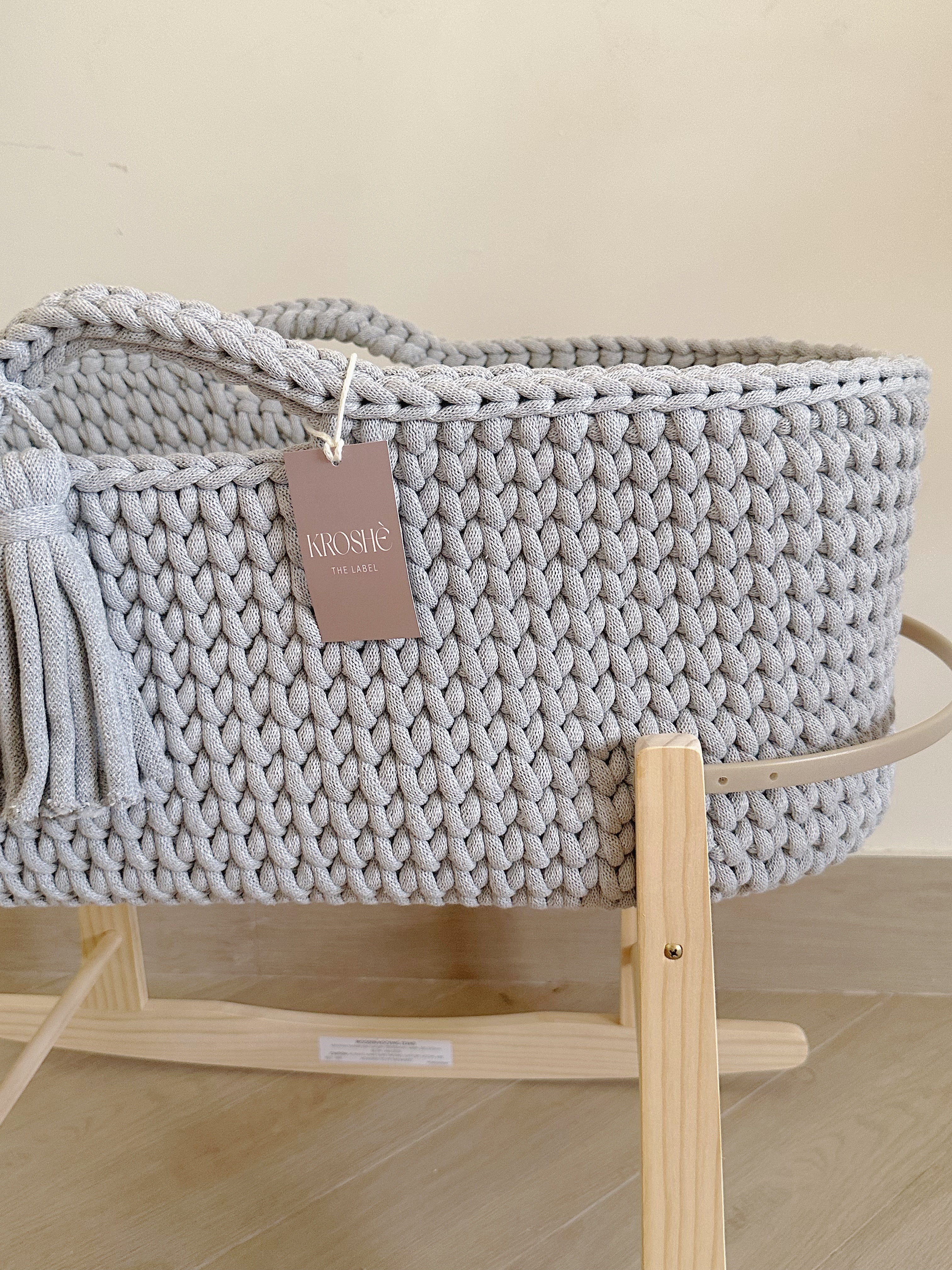 Moses basket - Light grey