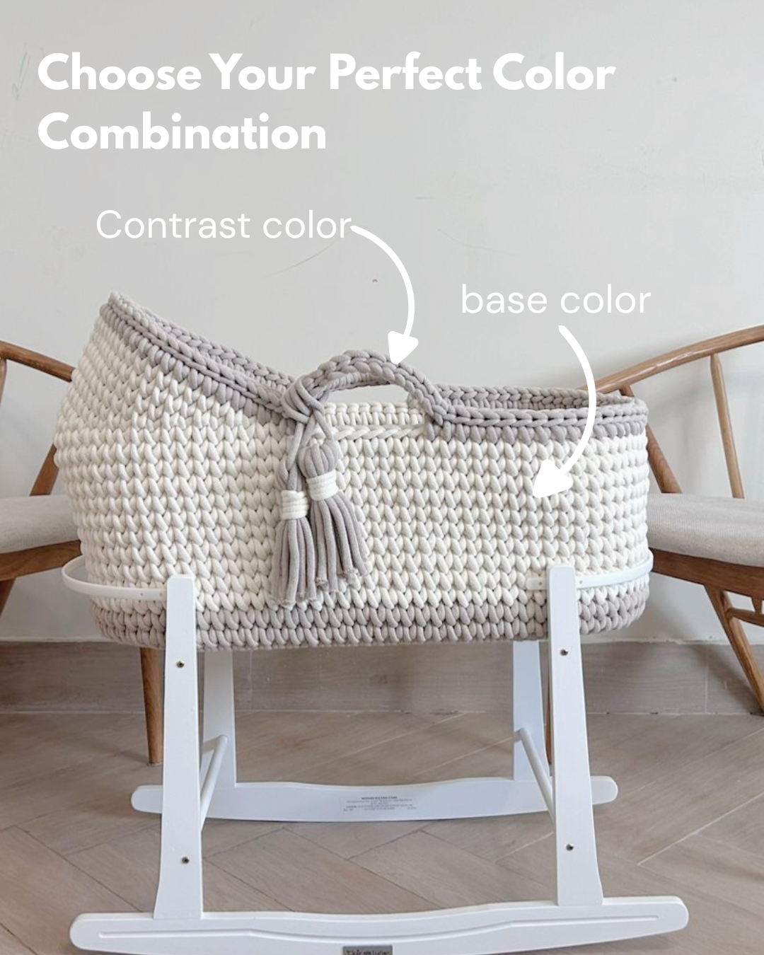 Hooded Crochet Moses Basket