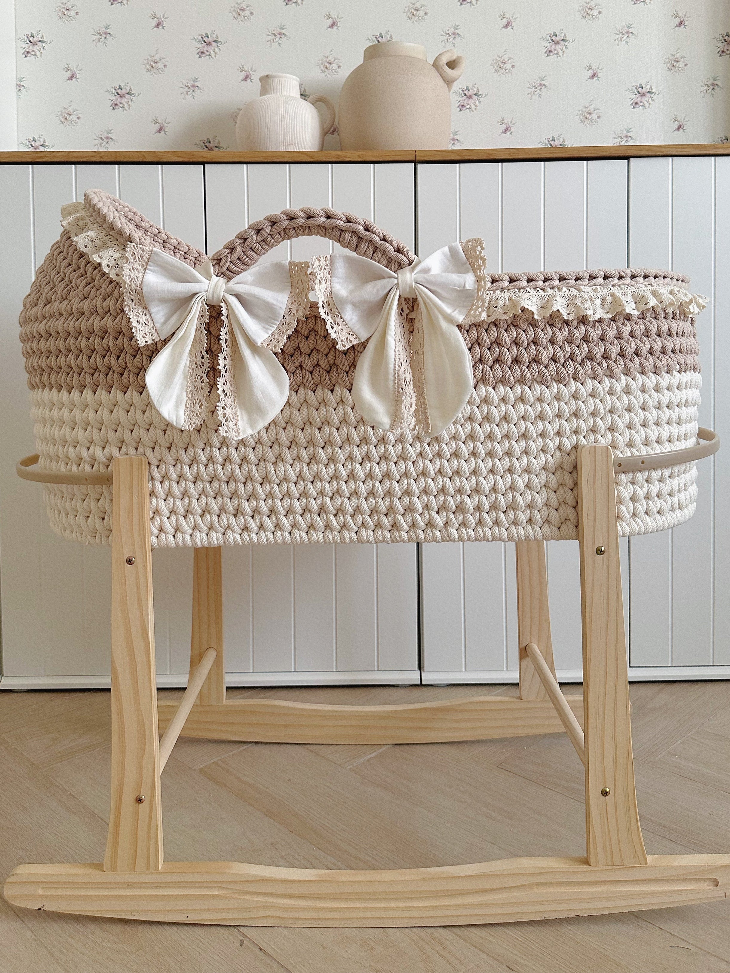 The Lace Hooded Moses Basket