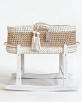 Moses Basket - Off White & Warm Beige