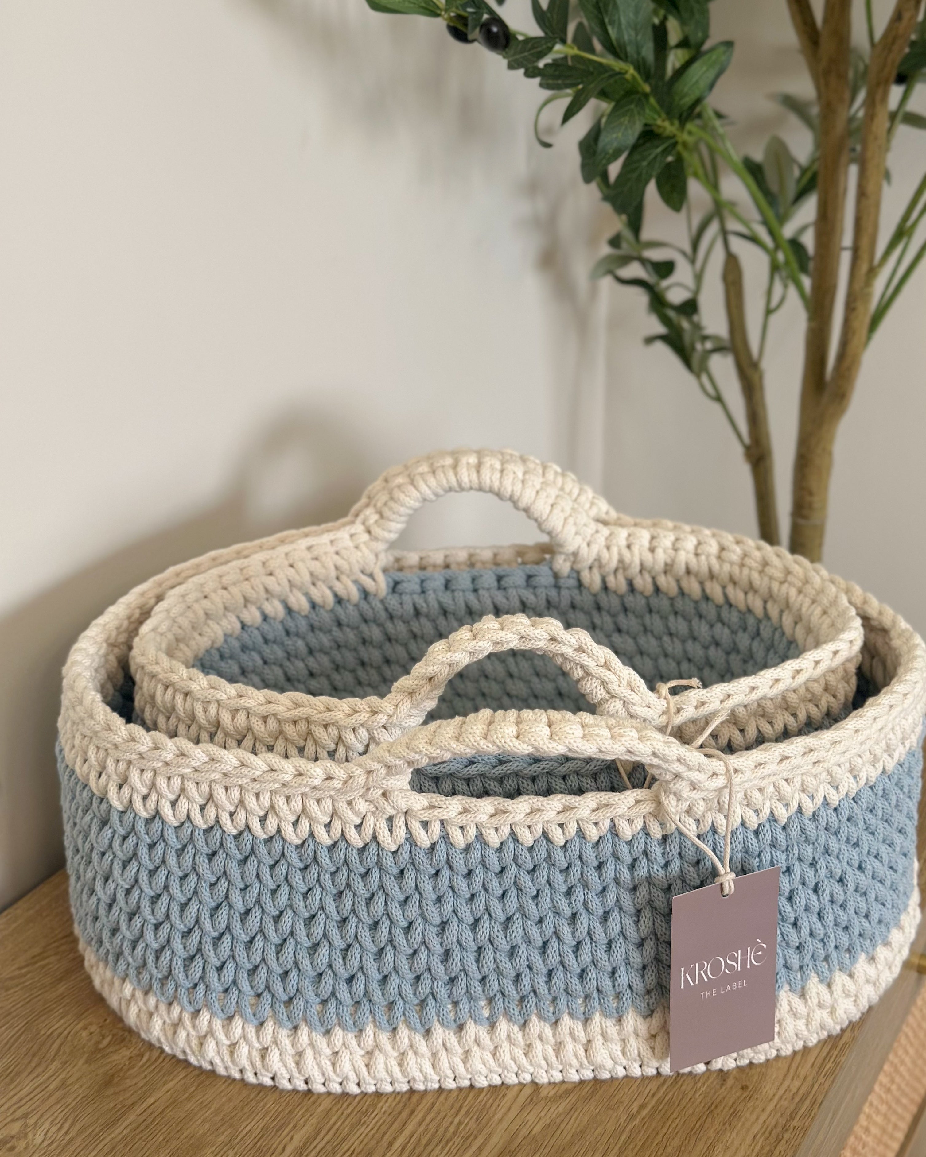 Nappy Caddy - Natural White & Misty