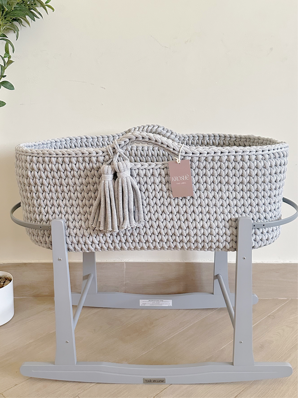 Moses basket | Light grey