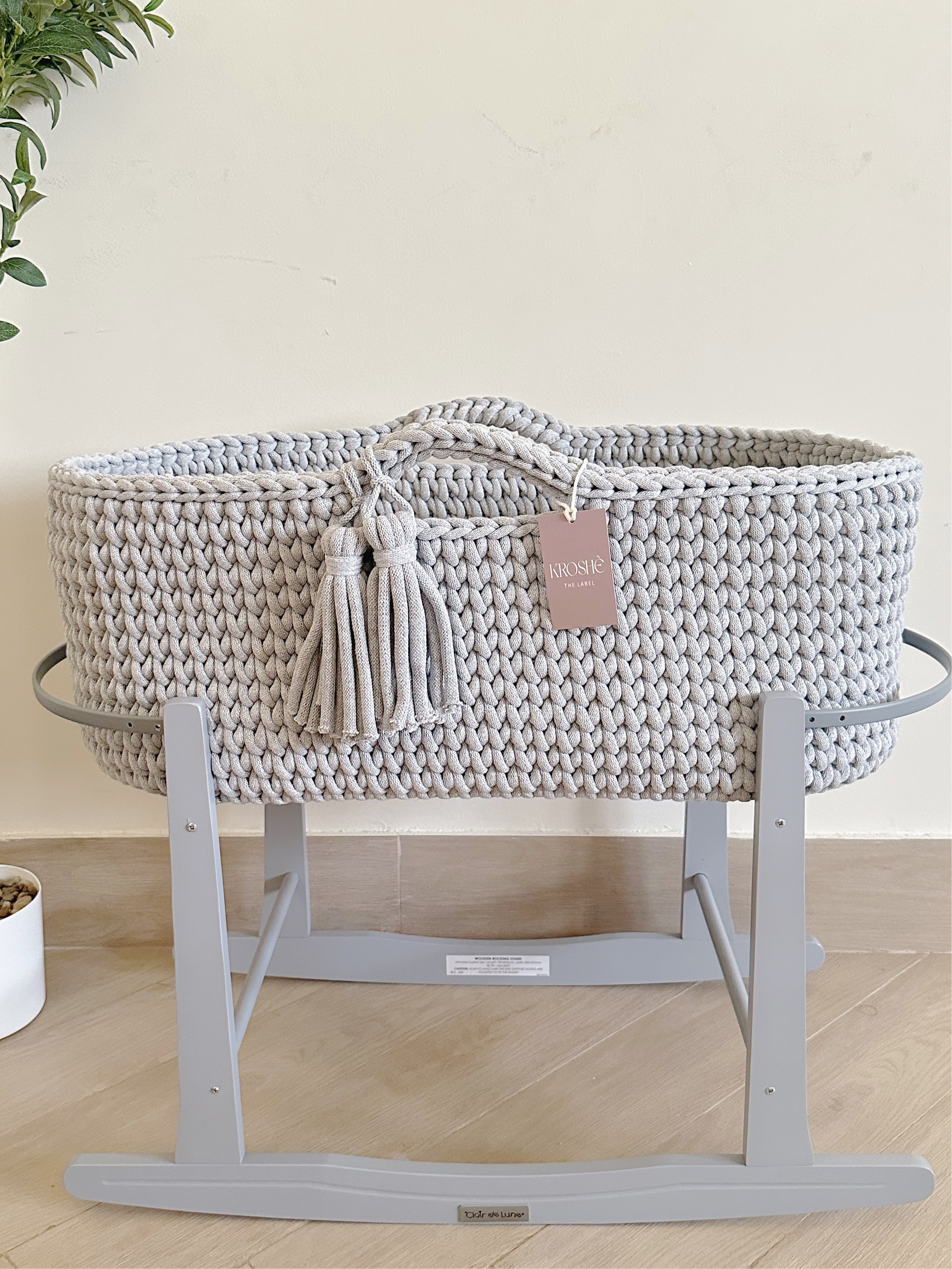Moses basket - Light grey