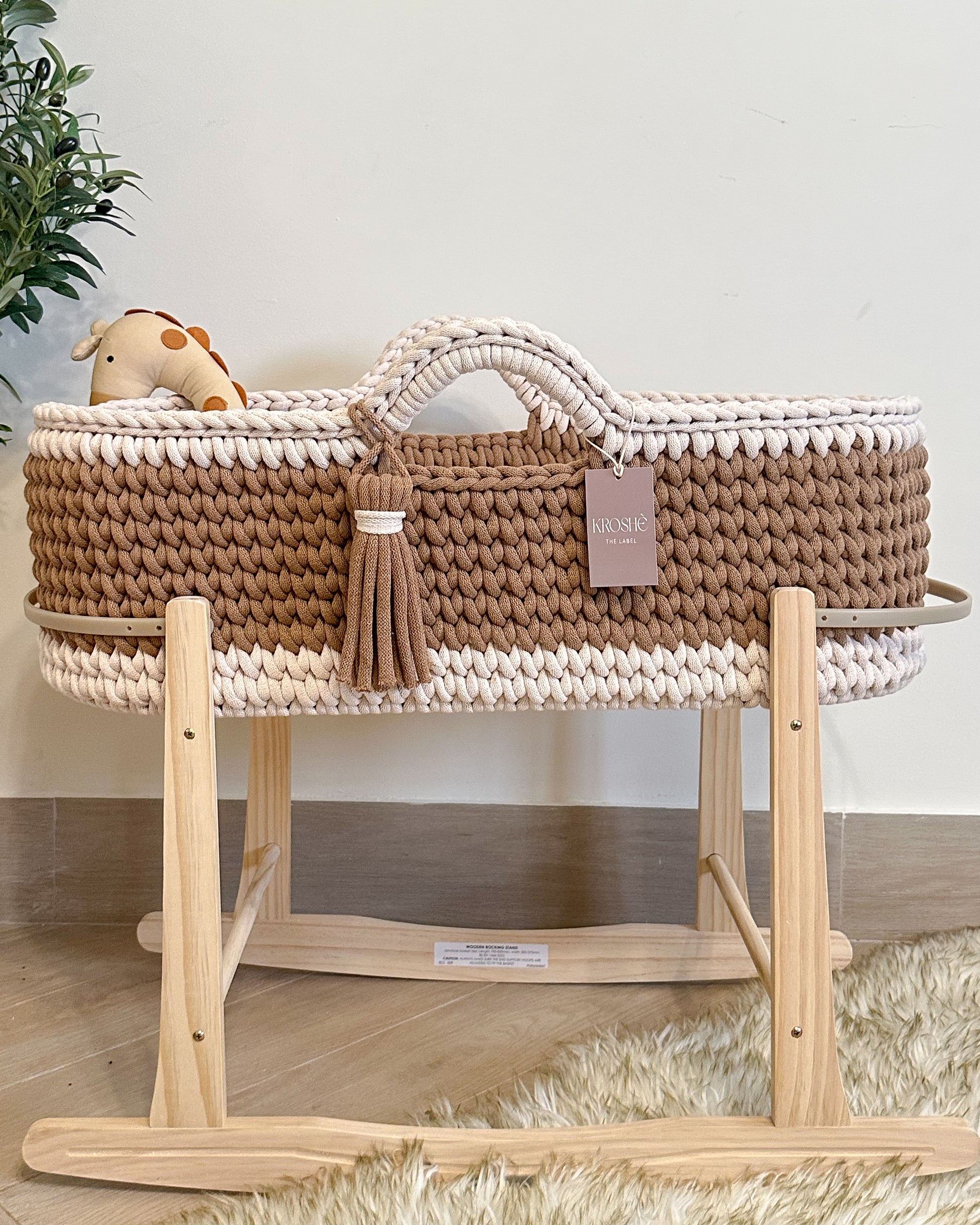 Little Moses Basket | Caramel & Nude