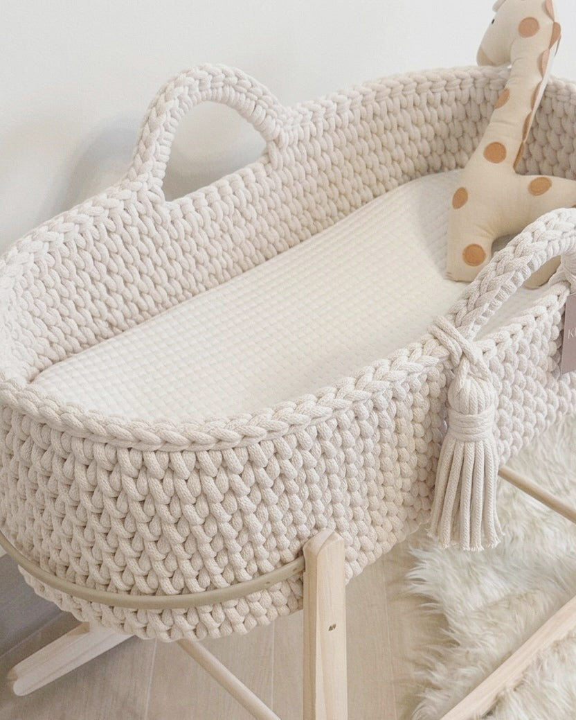 Little Moses Basket - Natural white